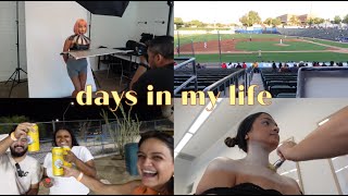 VLOG  halloween makeup photoshoot hanging with friends baseball game amp moreeee [upl. by Esirehc]