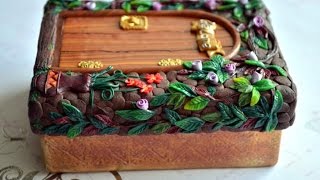 ПОЛИМЕРНАЯ ГЛИНА Декор шкатулки полимерной глиной Polymer Clay Jewelry Box [upl. by Valer826]