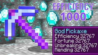 How To Get an Efficiency 1000 Pickaxe In Minecraft 1181 2021 minecraft [upl. by Daffodil]