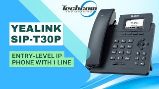 Yealink SIPT30P  Entrylevel IP Phone with 1 Line  Techcom Engineering Pte Ltd [upl. by Amoihc]