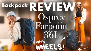 BACKPACK REVIEW AFTER 3 MONTHS  Osprey Fairpoint 36L With WHEELS [upl. by Oona714]