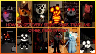 PIGGY How to get EVERY SECRET SKIN TRAP AND OTHER ITEMS [upl. by Ocirederf]