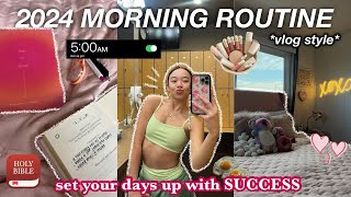 2024 MORNING ROUTINE  how to set your days up with SUCCESS my advice amp tips [upl. by Neenahs]