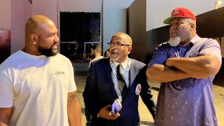 Rampage Jackson DISSES Shannon Briggs to his face both exchange words after fury weigh in [upl. by Ham]