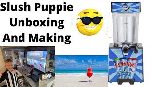 Unboxing Slush Puppie Machine And Making One [upl. by Phillipp261]