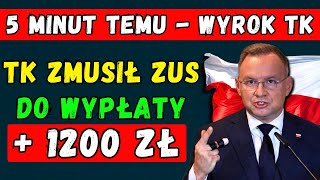 ⚡️UWAGA 5 MINUT TEMU TRYBUNAŁ KONSTYTUCYJNY ZMUSIŁ ZUS DO WYPŁACENIA EMERYTOM DO 1200 ZŁ [upl. by Neville]