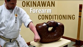 Okinawan Forearm Conditioning  Uechi Ryu Karate [upl. by Nalehp391]