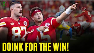 GameWinning Doink Chiefs Beat Chargers 1917 in Dramatic Finish [upl. by Ailefo]