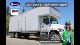 2025 Hino L6 Low Pro 26ft Box Van Movers Body [upl. by Nwadrebma]