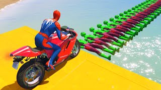 GTA 5 EPIC RAGDOLL SHOW SPIDERMAN VS COLOR MINION FALLS amp FAILS LIVE GTA V gta shortsfeed [upl. by Martie629]