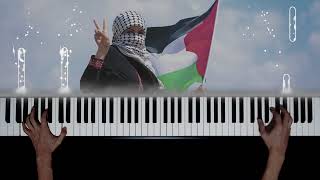 🇵🇸 Palestinian National Anthem Piano Cover  Fida’i  Lyrics [upl. by Itsrik629]