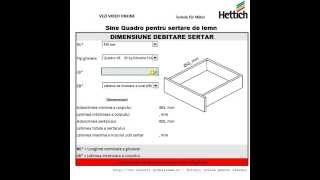 Calculator debitare sertare pentru sine Quadro Hettich [upl. by Papert]