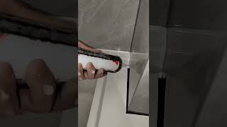 How to Caulk Wash Basin Properly？caulking bathroom bathroominstallation [upl. by Laaspere]