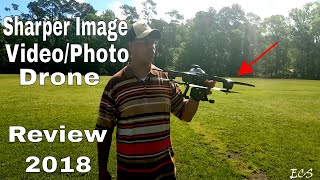 MY FIRST DRONE 2018  Sharper Image GPS Video Hover Drone Review [upl. by Haye]