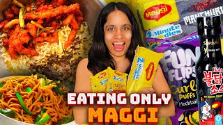 I Only Ate My SUBSCRIBERs Maggi Recipes for 24 Hours To Find The Best Recipe😍  sosaute [upl. by Ingvar]