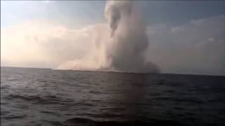 What a sea mine explosion looks like [upl. by Ahsiemat589]