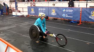 Recordsetting wins in wheelchair division highlight 2022 BAA Half Marathon [upl. by Iru]