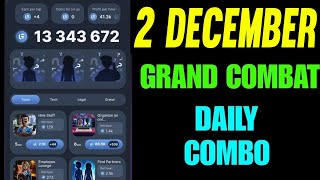 Grand Combat Daily Combo 2 December  Grand Kombat Daily Combo Card Today​grandcombat [upl. by Alleunam376]