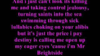 The killers Mr brightside lyrics [upl. by Farris448]