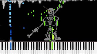 Undertale AU  DISBELIEF Papyruss Genocide Route Theme  LyricWulf Piano Tutorial on Synthesia [upl. by Finley]