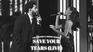 The Weeknd amp Ariana Grande  Save Your Tears Live at the iHeartRadio AwardsAudio [upl. by Aerol]