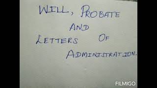 what is probate and letter of administration [upl. by Cesar434]