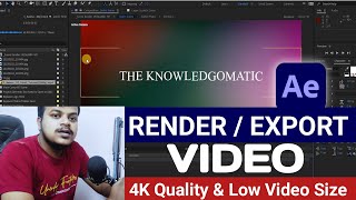 AFTER EFFECT ME RENDER KAISE KARE  How to Render  Export Video in After Effects [upl. by Esinert338]