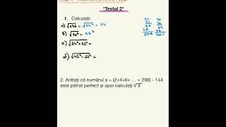 Testul 1 și Testul 2  pag 34 cap I Mulțimea numerelor reale  Matematică 7 [upl. by Annairam41]