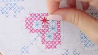 How to embroider a Cross Stitch [upl. by Aihsak]