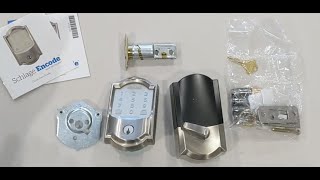 How to install Schlage Encode Smart WiFi Deadbolt with Camelot Trim in Satin Nickel [upl. by Alonso]