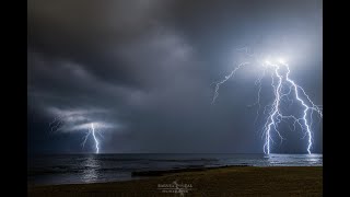 11424  Massive Thunderstorms  Close Lightning Strikes [upl. by Annmarie]