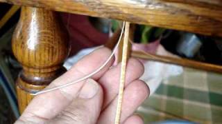 Chair Caning Tip  quotNoKnotquot System [upl. by Tlevesor]