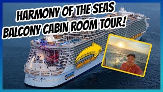 Harmony of the Seas Cabin Tour Inside Look of Room 6728 with Private Balcony and Ocean View [upl. by Ettenotna]