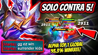 ¡SOLO UN PROALPHA PUEDE HACER ESTA JUGADA ALPHA TOP 1 GLOBAL 933 WINRATE  MOBILE LEGENDS [upl. by Oicul]