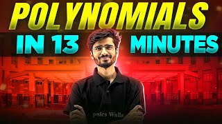 Polynomials Complete Chapter In 13 Minutes  Class 10th Board [upl. by Icat]