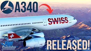 LatinVFR A340 RELEASED for MSFS  Full Review Flight amp First Impressions  LSZH ► LEPA  MSFS 2020 [upl. by Nyer741]