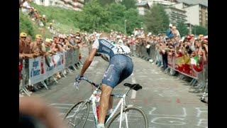 MARCO PANTANI TOUR DE FRANCE 1995 VITTORIA SULL ALPE DHUEZ  PANTANI  INDURAIN ZULLE [upl. by Bensen]