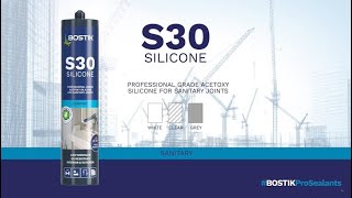 Bostik S30 Sanitary Acetoxy Silicone  Bostik UK [upl. by Pironi739]