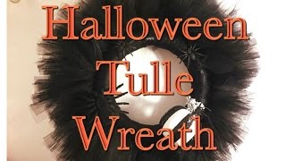 DIY Halloween Tulle Wreath Idea [upl. by Retsevlys]