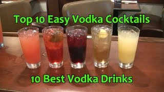 Top 10 Vodka Cocktails Easy Vodka Drinks Best Vodka Cocktail [upl. by Animehliw]