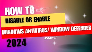 How to Disable or Enable Windows Defender on Windows 11 [upl. by Solberg]