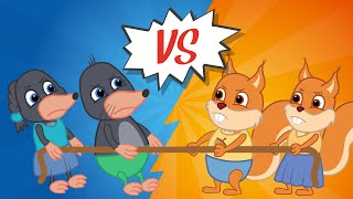 Bridie Squirrel in English  Squirrels VS Moles Cartoon for Kids [upl. by Tartan]