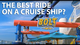 Carnival Cruise Bolt Roller Coaster Ride on Carnival Jubilee [upl. by Anilem]