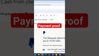 Ysense Payment Proof  ySense Earning Proof ysense [upl. by Stoll215]