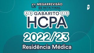 Gabarito da Residência Médica HCPA  Correção de Prova Ao Vivo [upl. by Assetal]