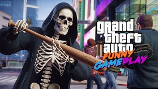 GTA 5 Skelten Funny Game Play gta gta5spidermanfunnyjump [upl. by Nodnart]