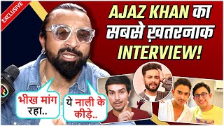 Ajaz Khans Most Khatarnaak Interview Gives Open Challenge To Elvish Purab Jha Praises Dhruv [upl. by Korff906]