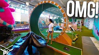 THE CRAZIEST MINI GOLF COURSE IN THE WORLD  DOUBLE HOLE IN ONE AND INSANE HOLES [upl. by Caril]