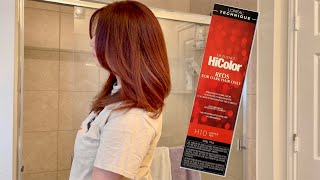 HOW TO COPPER RED HAIR WITH NO BLEACH LOREAL HICOLOR REDS [upl. by Novyert]