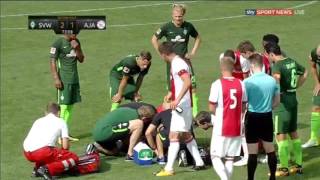 Abdelhak Nouri hartaanval Ajax vs werden Bremen [upl. by Luzader75]